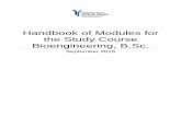 Handbook of Modules for the Study Course Bioengineering, B.Sc.