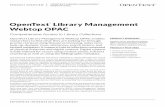 OpenText Library Management Webtop OPAC Product Overview