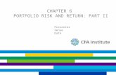 Portfolio Risk and Return: Part II (Ch. 6)