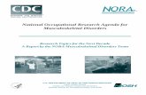 National occupational research agenda for musculoskeletal disorders
