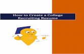 How to Create a College Recruiting Resume