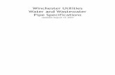Winchester Utilities Water and Wastewater Pipe Specifications