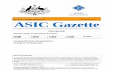 Commonwealth of Australia ASIC Gazette
