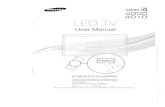 Samsung LED TV model 4000 and 4010 manual