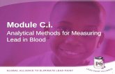 Module C.i. Analytical Methods for Measuring Lead in Blood