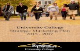 University College . Strategic Marketing Plan . 2015-2017 1