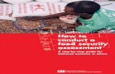 How to conduct a food security assessment. A step-by-step