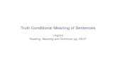 Truth Conditional Meaning of Sentences
