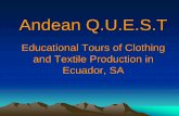 Educational Tours of Clothing and Textile Production in Ecuador, SA