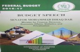 Federal Budget Speech 2016-2017