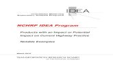 NCHRP-IDEA Program Quarterly Report