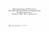 Designing Effective Professional Development Experiences: What ...
