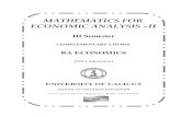 Mathematics for Economics Analyais II