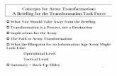 Concepts for Army Transformation: A Briefing for the Transformation ...