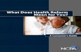 What Does Health Reform Mean to You?