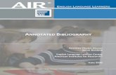 English Language Learners - Annotated Bibliography