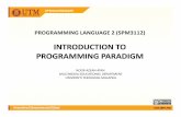 INTRODUCTION INTRODUCTION TO TO PROGRAMMING ...