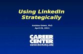 Using LinkedIn Strategically