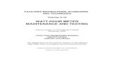 Watt-Hour Meter Maintenance and Testing