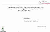 CFD Simulation for Automotive Radiator Fan by Lucas-TVS Ltd