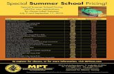 Special Summer School Pricing!