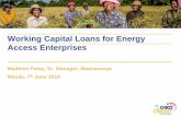 Working Capital Loans for Energy Access Enterprises