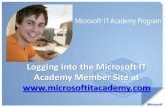 Logging into the Microsoft IT Academy Member Site at www ...