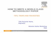 HOW TO WRITE A WORLD CLASS METHODOLOGY PAPER