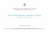 Situation Analysis, School Sanitation and Hygiene Education