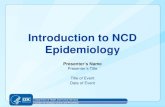 Introduction to NCD Epidemiology Presentation