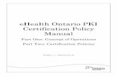 eHealth Ontario PKI Certification Policy Manual