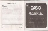 Casio Module No. 320 User's Guide