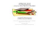 SPRING 2016 Undergraduate Course Description Booklet