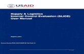 Supply & Logistics Internal Control Evaluation (SLICE) User Manual
