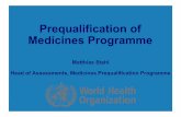 WHO Prequalification of medicines programme by M. Stahl ...