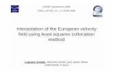 Interpolation of the European velocity field using least squares ...