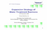 Expansion Strategy of Water Treatment Business - TORAY
