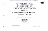 criminal record information and management system crims manual