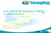 UK FEED Studies 2011 – A Summary