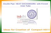 Double Pipe HEAT EXCHANGERS with Finned Inner Tube