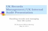 UK Records Management/UK Internal Audit Presentation