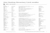 New Headway Elementary Czech wordlist