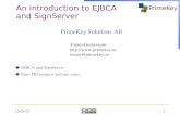 An introduction to EJBCA and SignServer