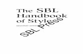 SBL Handbook of Style