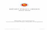 IMPORT POLICY ORDER