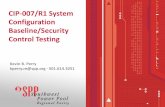 CIP-007/R1 System Configuration Baseline/Security Control Testing