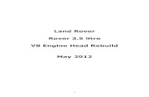 Land Rover Rover 3.5 litre V8 Engine Head Rebuild May 2012
