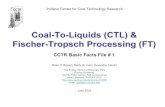 Coal-To-Liquids (CTL) & Fischer-Tropsch Processing (FT)