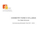 Form 4 Chemistry Syllabus starting Sept 2011
