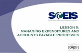LESSON 5: MANAGING EXPENDITURES AND ACCOUNTS ...